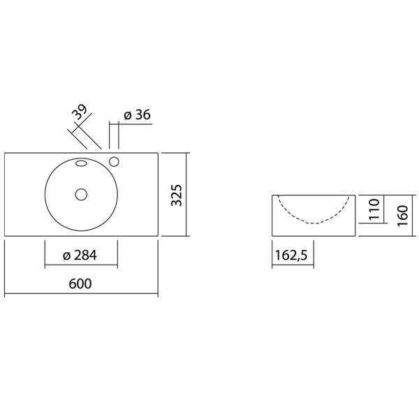 Alape Waschtisch IC600H 4238200 Weiß