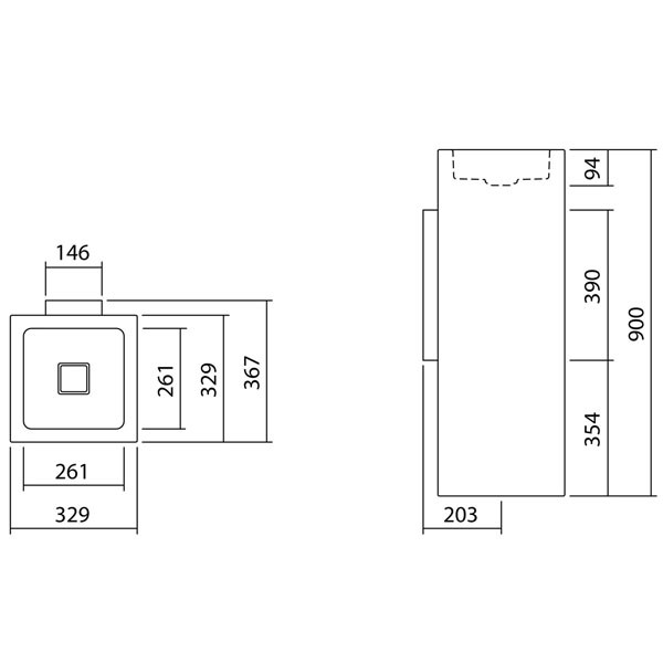 Alape Waschtisch RX325QS 4801000 Weiß