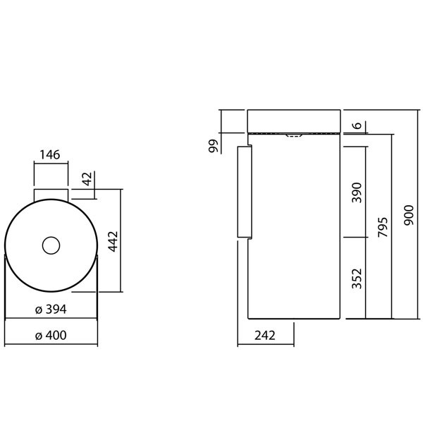 Alape Waschtisch RX400.KE 4506500 Weiß