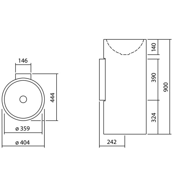 Alape Waschtisch RX400K 4503000 Weiß