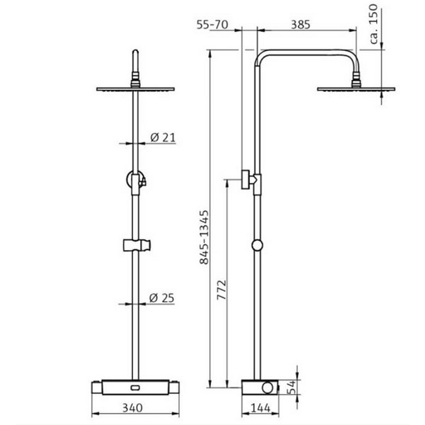 AquaSwitch RS 200 Thermostat Echtglas-Ablage (ESG) Glasfarbe weiß (07