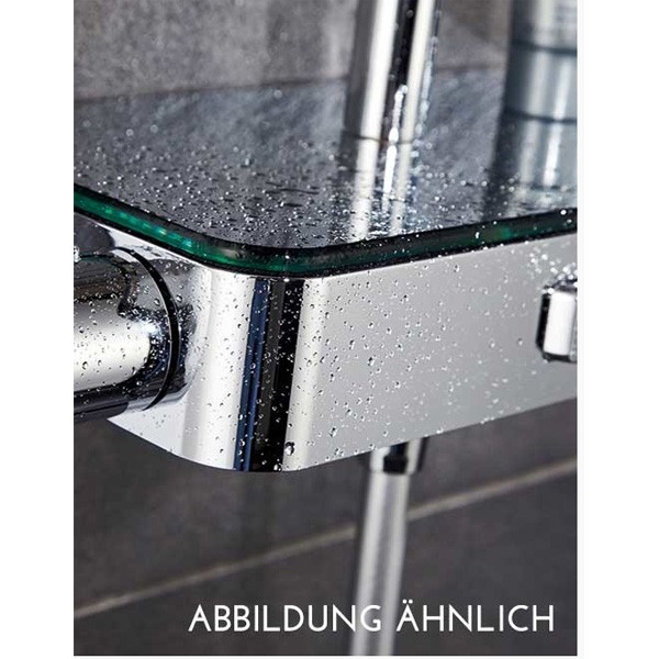 AquaSwitch RS 500 Thermostat Echtglas-Ablage (ESG) Glasfarbe schwarz 