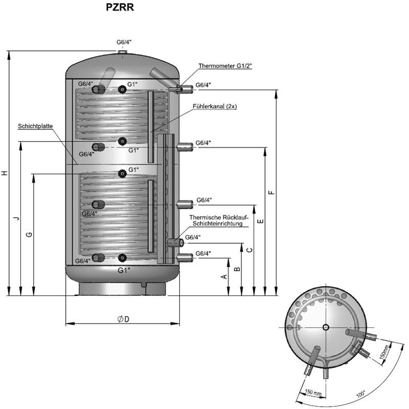 Austria Email-DiTech Schichtenpufferspeicher PZ 1000