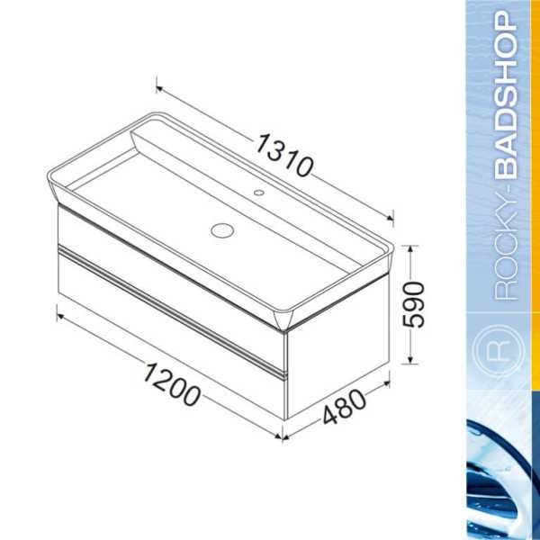 Burgbad Bel Aufsatzwaschtisch+Unterschrank 1310 PG4  