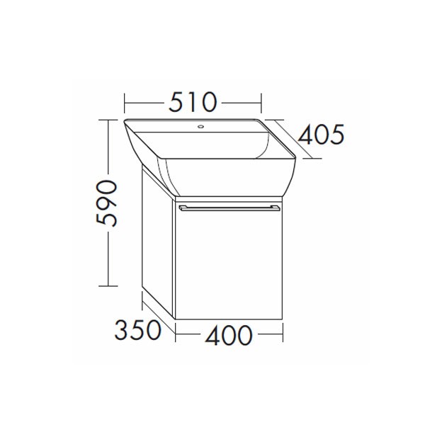 Burgbad Bel Aufsatzwaschtisch+Unterschrank 510 PG2  