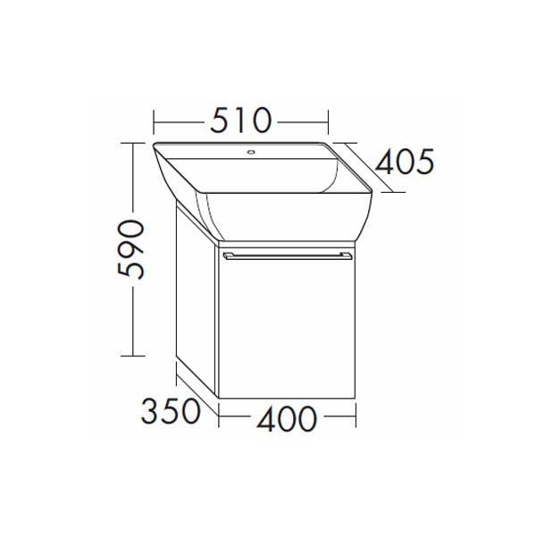 Burgbad Bel Aufsatzwaschtisch+Unterschrank 510 PG2  