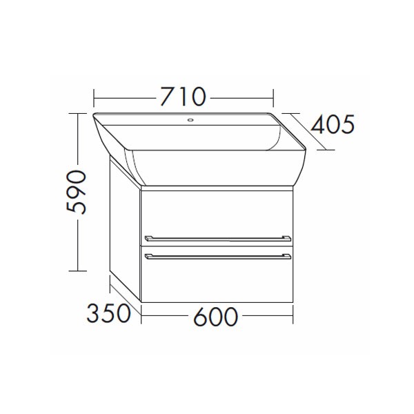 Burgbad Bel Aufsatzwaschtisch+Unterschrank 710 PG4  