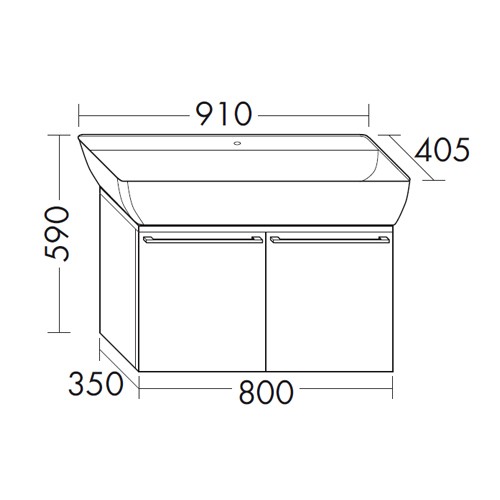 Burgbad Bel Aufsatzwaschtisch+Unterschrank 910 PG2  