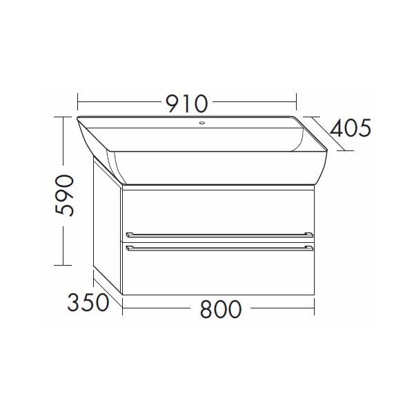 Burgbad Bel Aufsatzwaschtisch+Unterschrank 910 PG2  