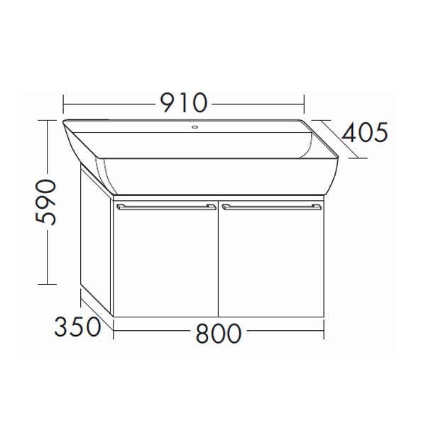 Burgbad Bel Aufsatzwaschtisch+Unterschrank 910 PG4  