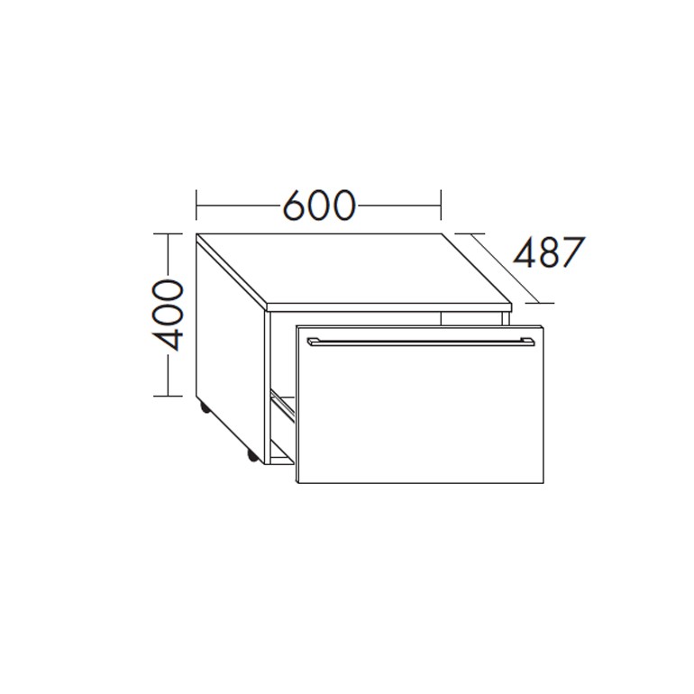 Burgbad Bel Rollcontainer PG1 Melaminfront  