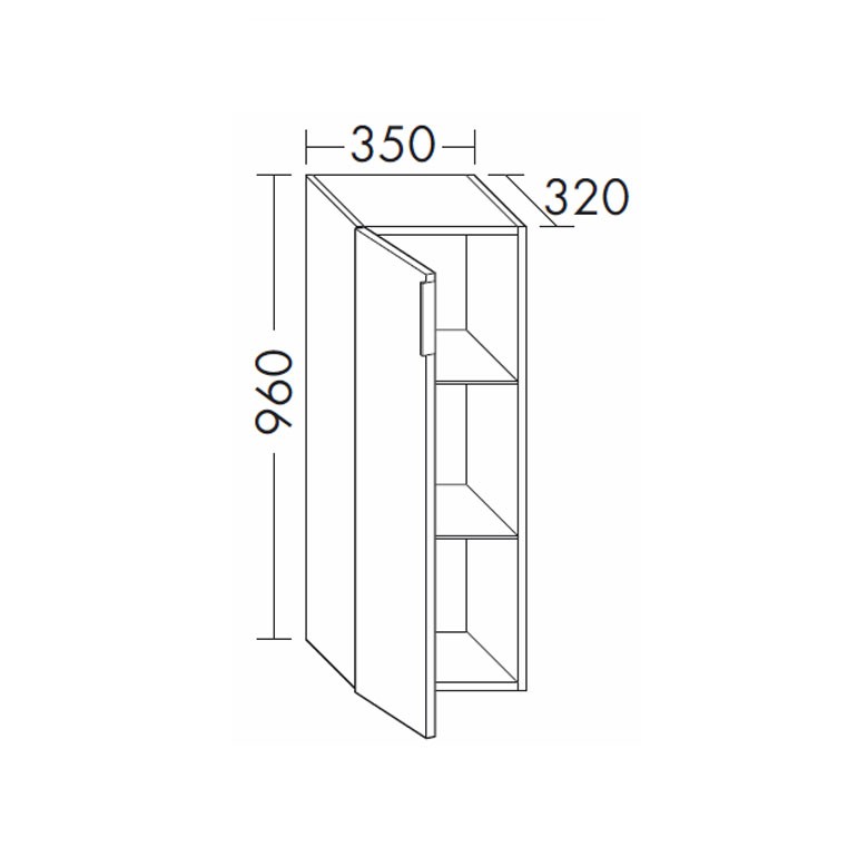 Burgbad Eqio Halbhoher Schrank 350 mm  