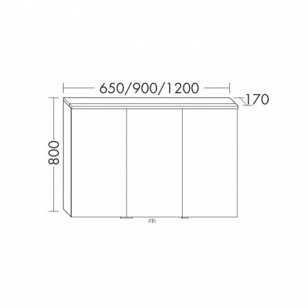 Burgbad Eqio Spiegelschrank+horizontaler LED-Beleuchtung mit LED-Waschtischbeleuchtung