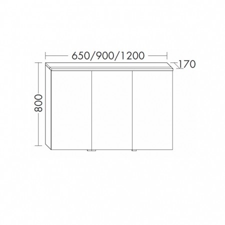 Burgbad Eqio Spiegelschrank+horizontaler LED-Beleuchtung  