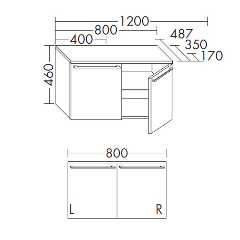 Burgbad kama Bel Unterschrank PG2 Thermoformfront  