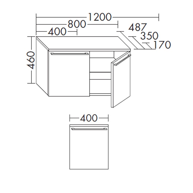 Burgbad kama Bel Unterschrank PG2 Thermoformfront  