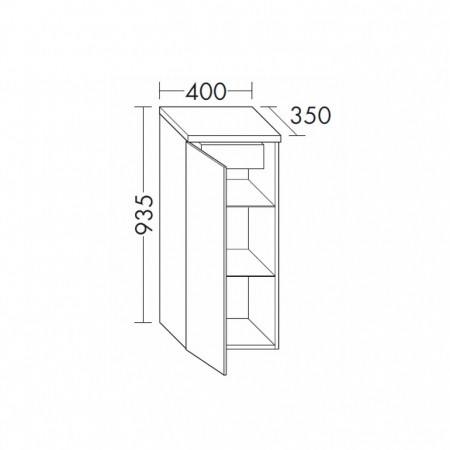 Burgbad Sinea/Selection Halbhoher Schrank PG1  
