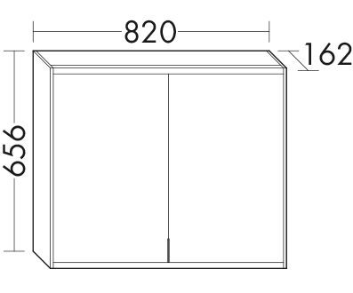 Burgbad Yso Spiegelschrank+Lichttemperatur Steuerung PG2 mit horizontaler LED - Beleuchtung