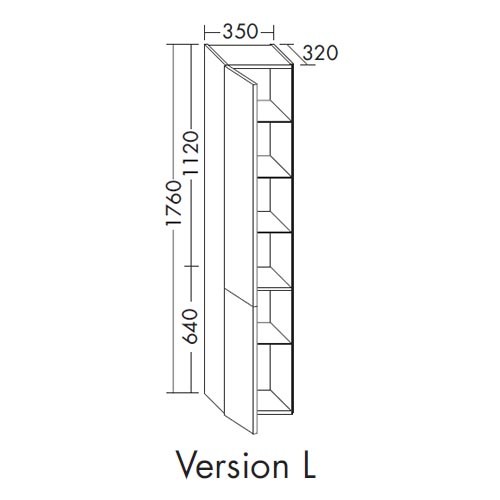 Burgbad Badu Hochschrank 350 (HSIE035)