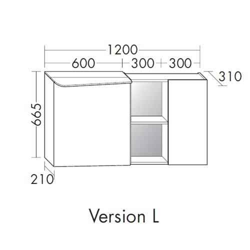 Burgbad Badu Spiegelschrank inkl. LED-Waschtischbeleuchtung, 5 W 1200 (SFUD120)