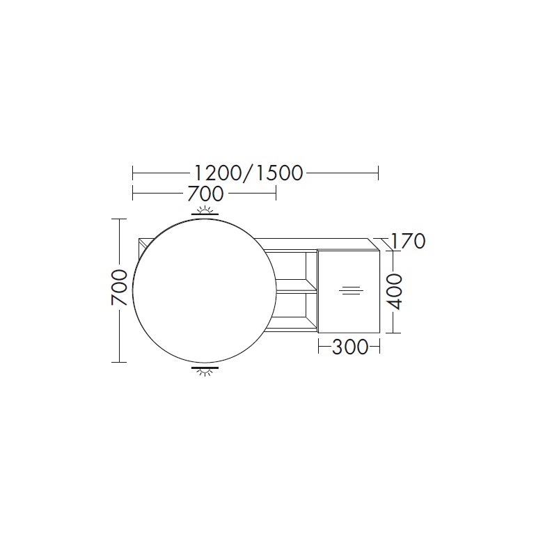 Burgbad Coco Spiegelschrank (SPIK150) PG2