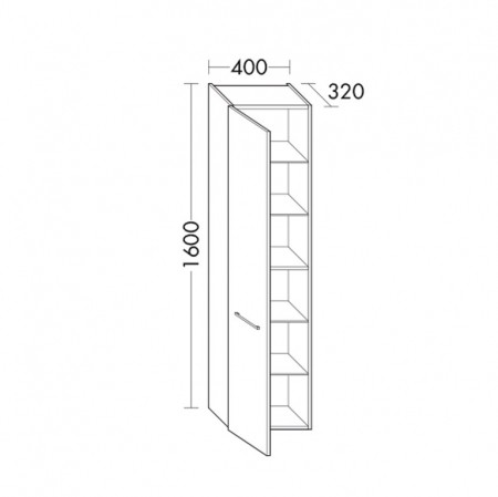 Burgbad Crono Hochschrank PG1 (HSGN040)