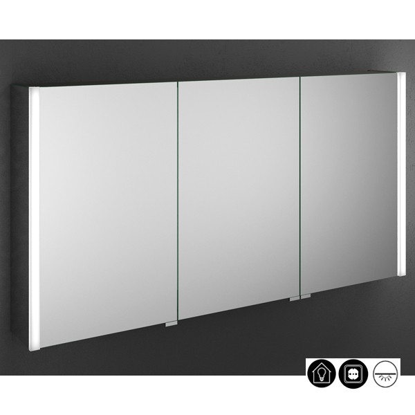 Burgbad Cube Spiegelschrank mit vertikaler LED-Beleuchtung 1200 (SPFW120)
