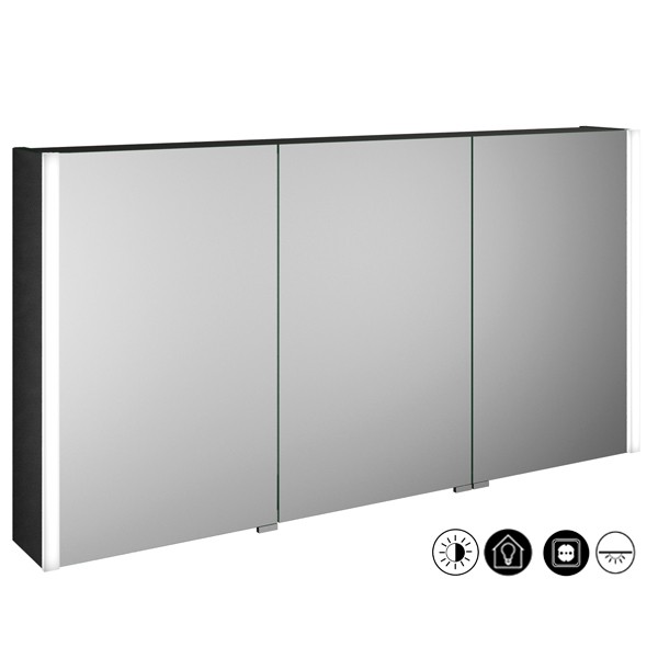 Burgbad Cube Spiegelschrank mit vertikaler LED-Beleuchtung 1200(SPFX120)