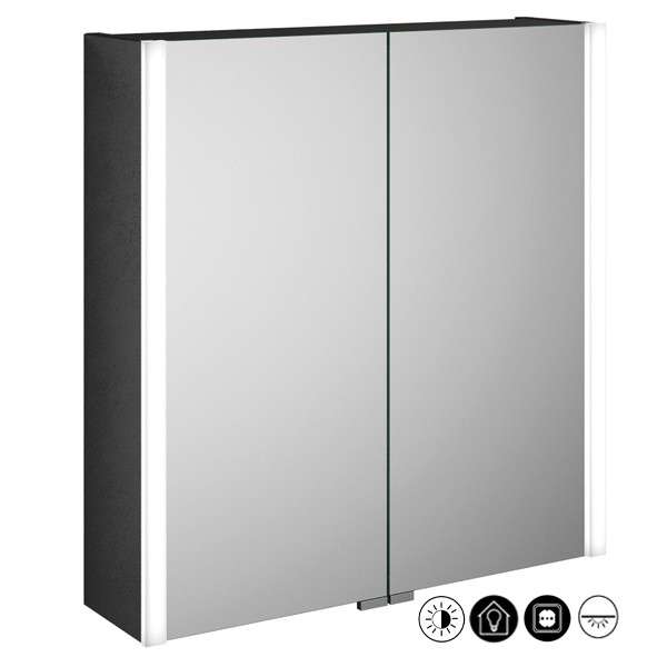 Burgbad Cube Spiegelschrank mit vertikaler LED-Beleuchtung 600 (SPFX060)