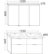 Burgbad Eqio 3-teiliges Badmöbel Set 1230 (SFAQ123)