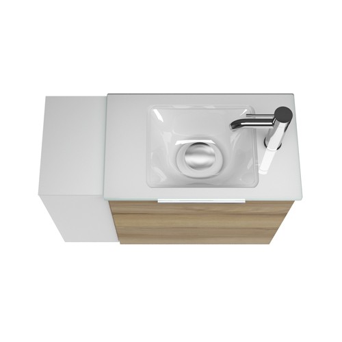 Burgbad Eqio Gästebad Glas-Waschtisch inkl. Waschtischunterschrank 710 (SFPH071)