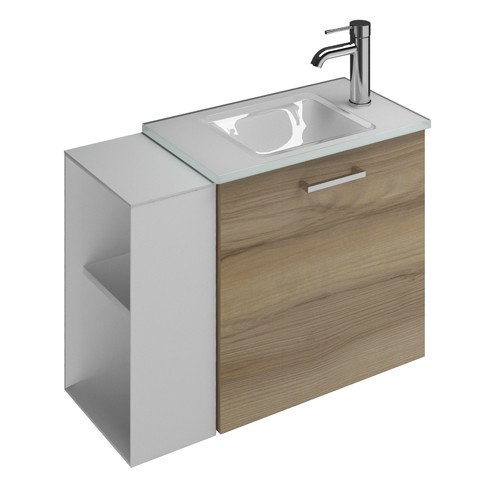 Burgbad Eqio Gästebad Glas-Waschtisch inkl. Waschtischunterschrank 710 (SFPH071)