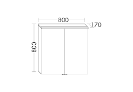 Burgbad Eqio Spiegelschrank mit horizontaler LED-Beleuchtung 800 (SPGS080)