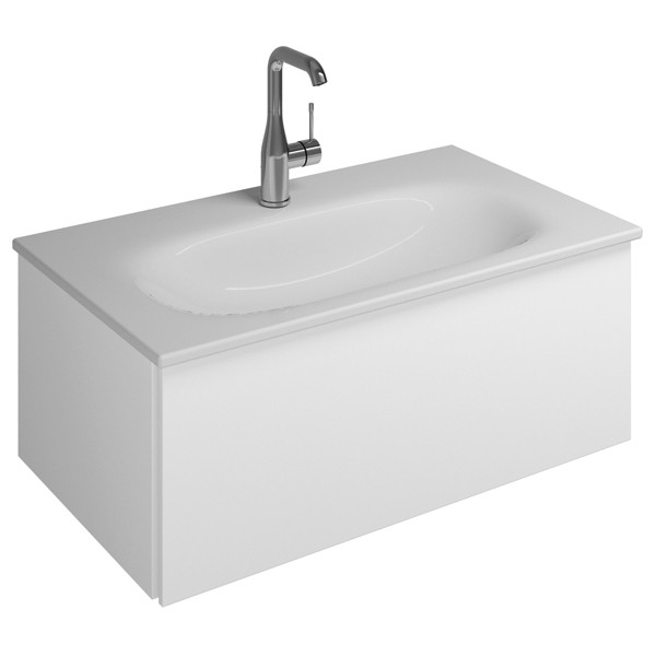 Burgbad Essence Waschtischunterschrank passend zu Keramik-Waschtisch Grohe Essence (WWIJ07T)PG2