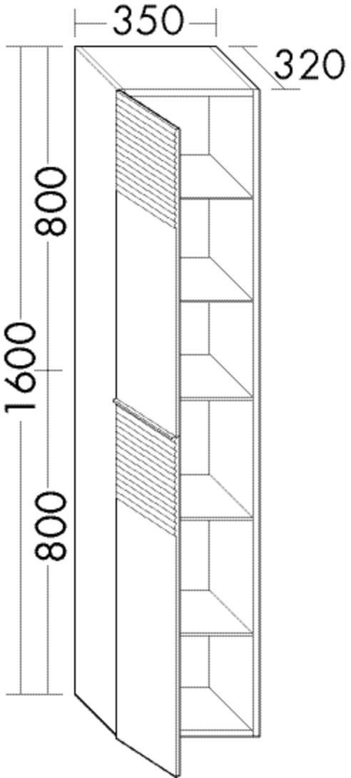 Burgbad Fiumo Hochschrank (HSLX035)