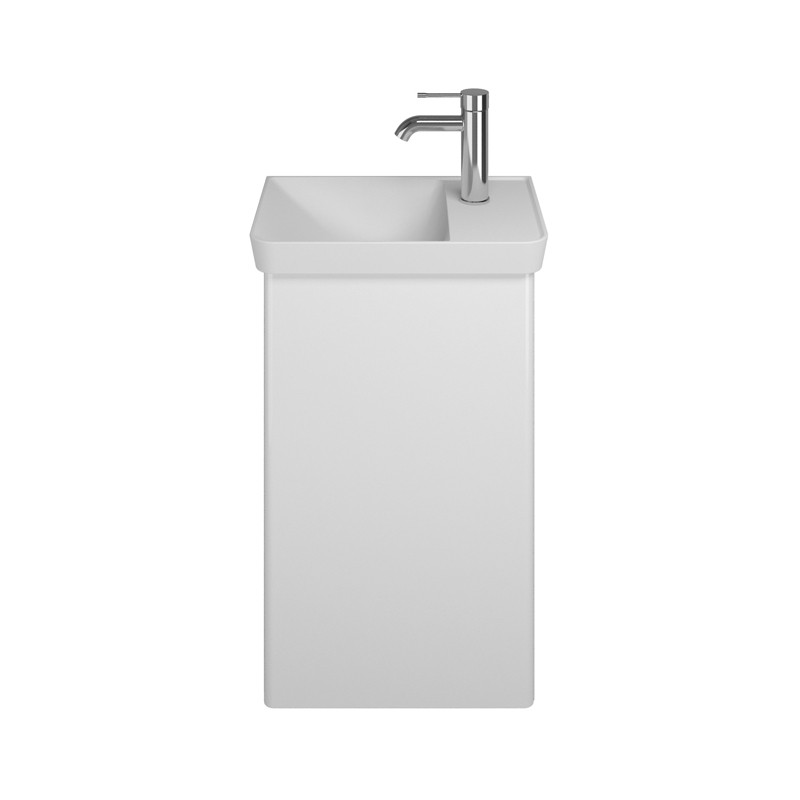 Burgbad Iveo Gäste Bad Mineralguss-Waschtisch inkl. Waschtischunterschrank 440 (SFFZ044)