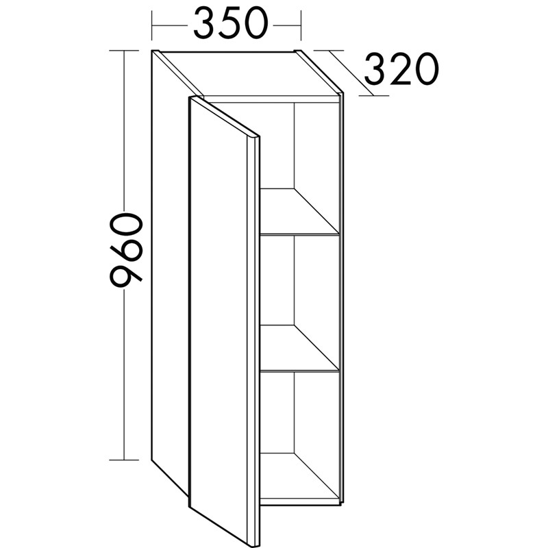 Burgbad Iveo Halbh.Schrank (UHHX035)