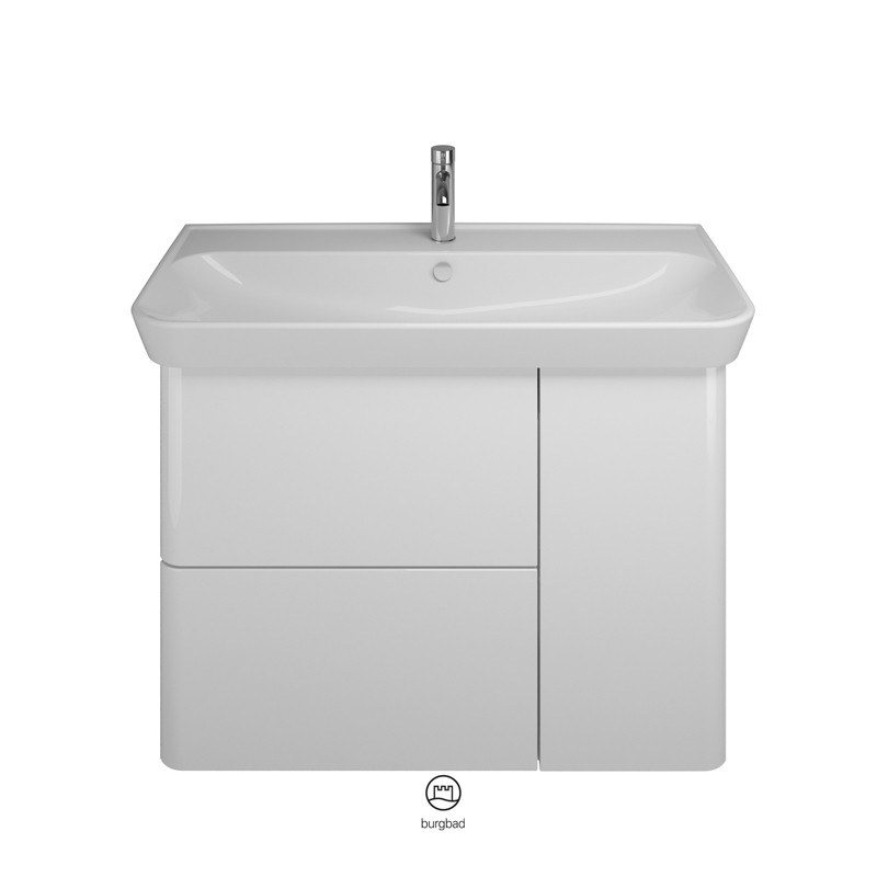 Burgbad Iveo Keramik-Waschtisch+Waschtischunterschrank (SFEZ100)
