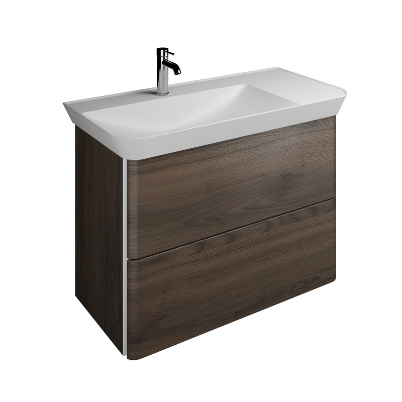 Burgbad Iveo Mineralguss-Waschtisch+Waschtischunterschrank 800 (SFEO080)