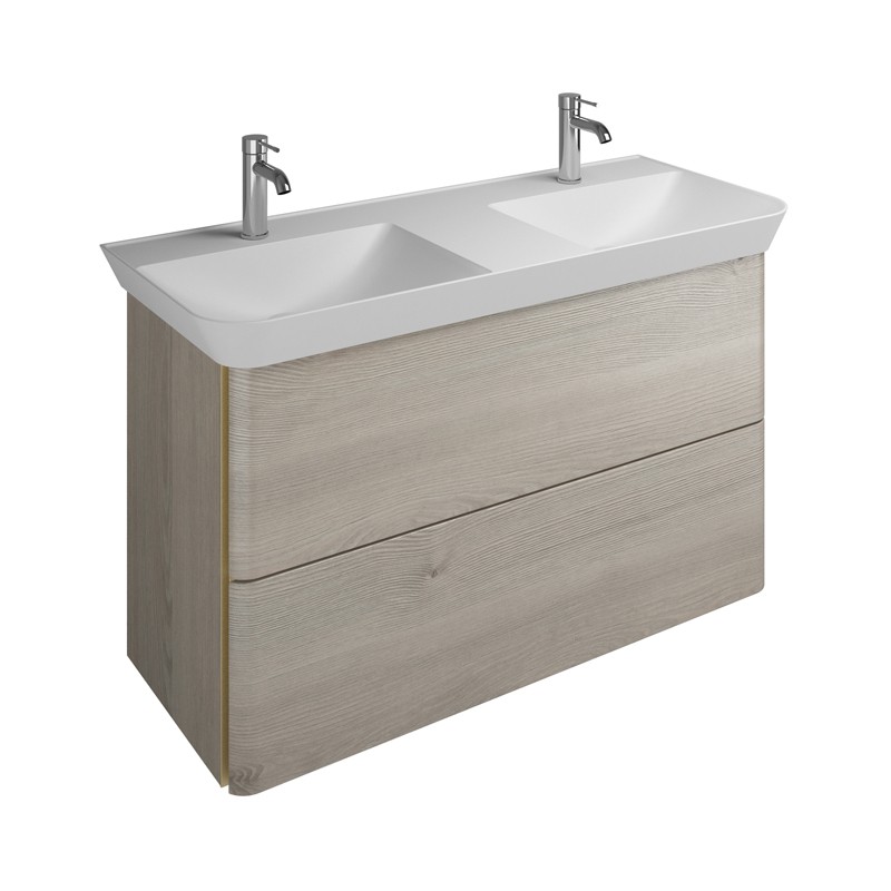 Burgbad Iveo Mineralguss-Waschtisch+Waschtischunterschrank (SFEO120)