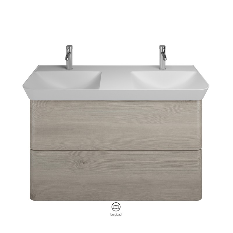 Burgbad Iveo Mineralguss-Waschtisch+Waschtischunterschrank (SFEO120)