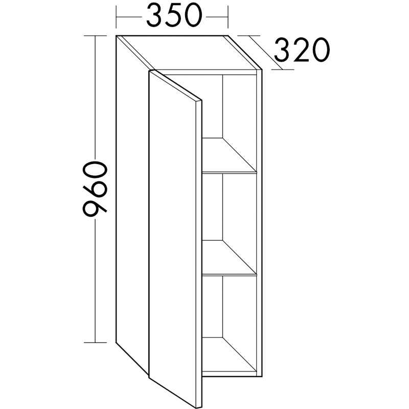 Burgbad Junit Halbhoher Schrank (UHHX035)