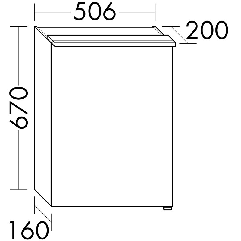 Burgbad Junit Spiegelschrank 500 mit horizontaler LED-Aufsatzleuchte (SPIY050)