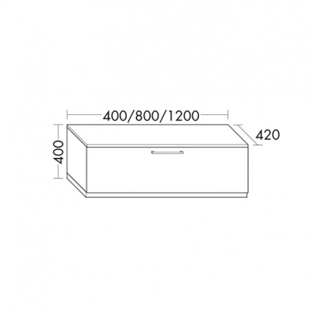 Burgbad kama Crono Sideboard PG1 400 mm Crono Matt