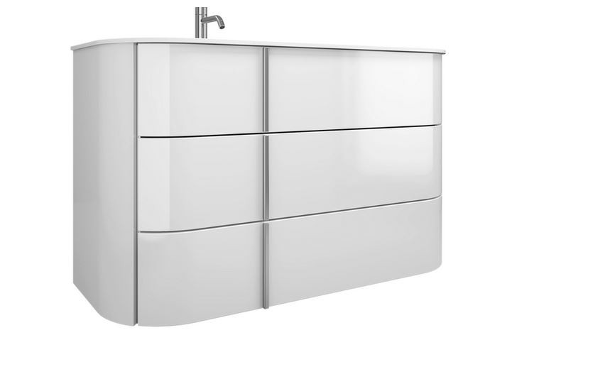 Burgbad Lavo 2.0 Mineralguss-Waschtisch inkl. Waschtischunterschrank(SFZT122)
