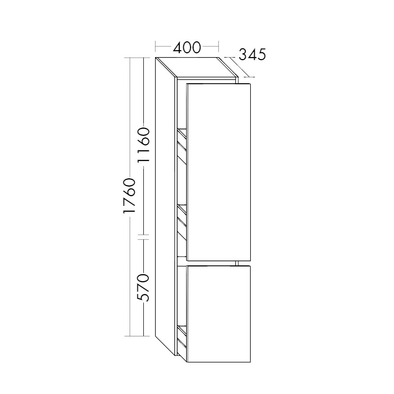 Burgbad Lin20 Apothekerschrank (HSPO040) PG1 Melamin