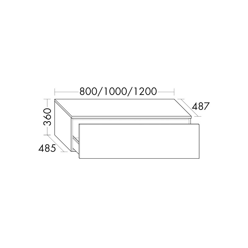 Burgbad Lin20 Sideboard 80 (USIQ080) PG2 Acrylfront/Mehrfachlackierung Matt