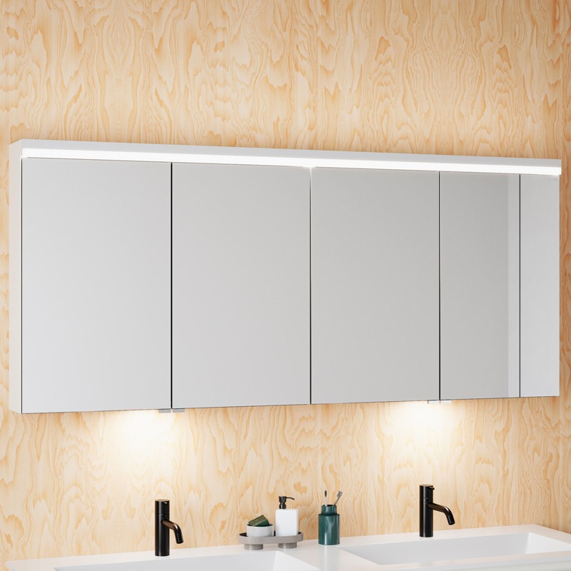 Burgbad Lin20 Spiegelschrank 160 (SPQL160) PG2 Acrylfront/Mehrfachlackierung Matt