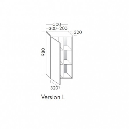 Burgbad Orell Halbhoher Schrank PG1  (UHGZ050)