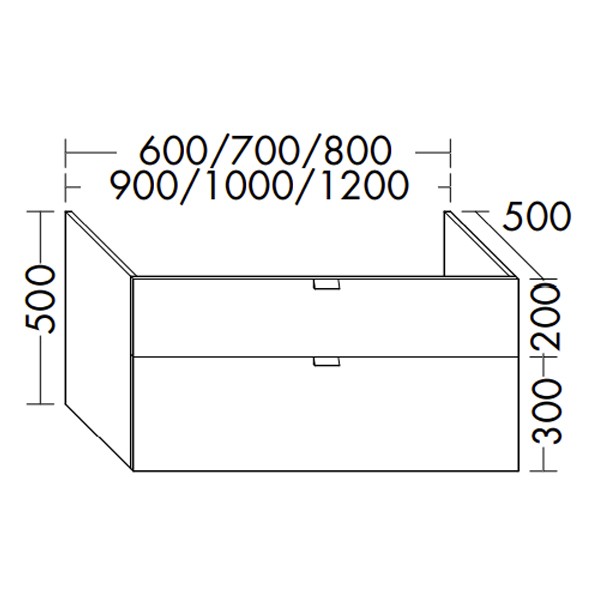 Burgbad rc40 System Waschtischunterschrank passend zu Konsolenplatten 80 (WWNX080) PG1